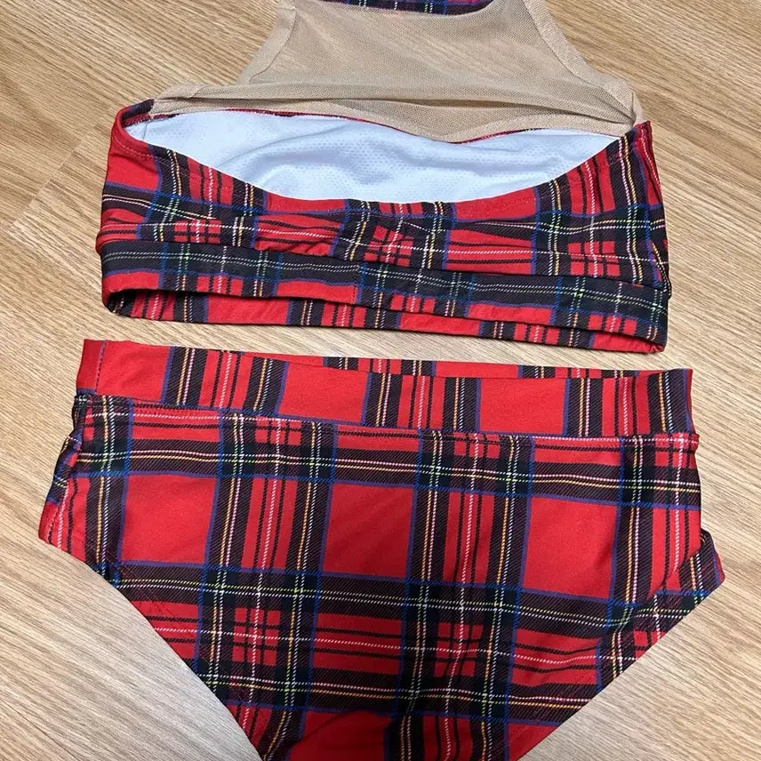 [BUNJANG] Tartan Check Red Polewear / 핫한 폴웨어 타탄 체크 레드s