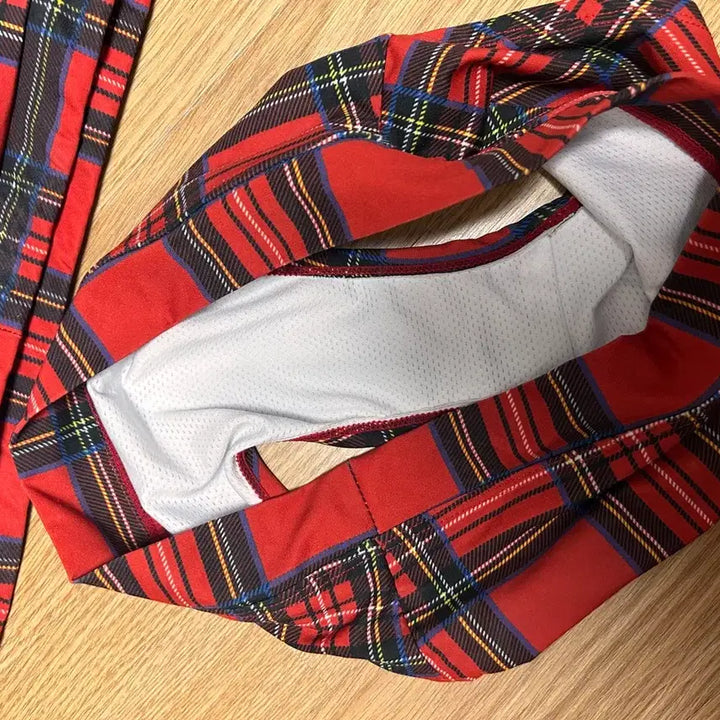 [BUNJANG] Tartan Check Red Polewear / 핫한 폴웨어 타탄 체크 레드s
