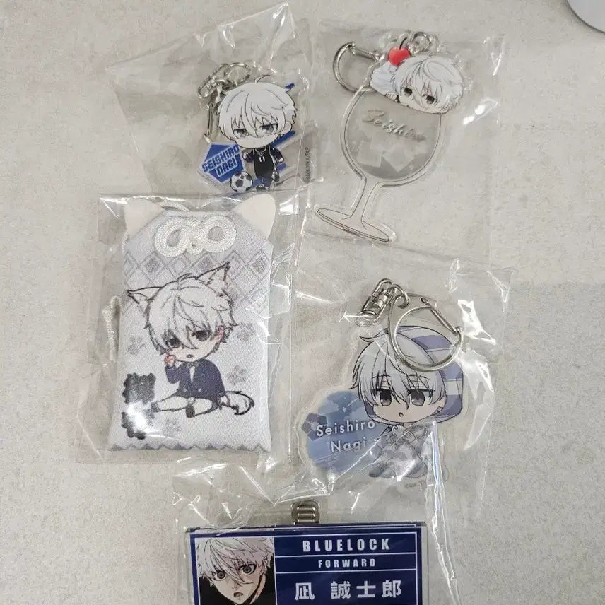 [BUNJANG] Blue Lock Nagi Bundle Acrylic Keyring, Omamori, Name Tag / 레어 일괄) 블루록 나기 아크릴 키링 오마모리 명찰