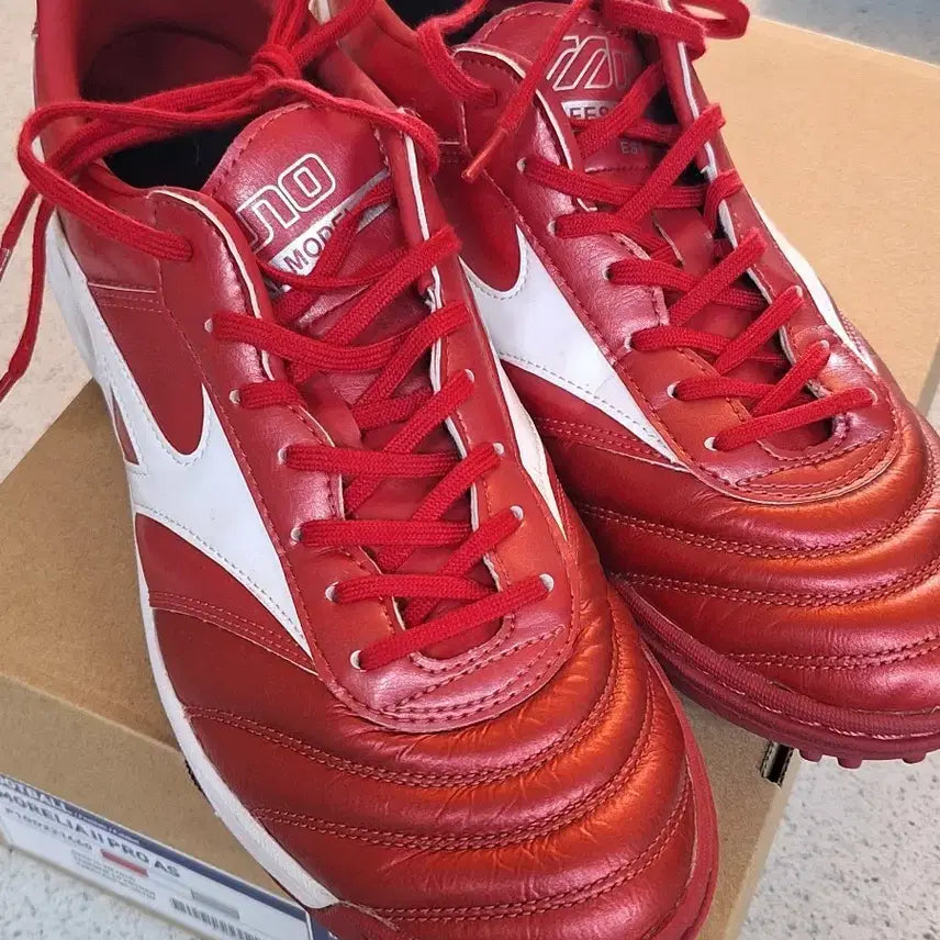 [BUNJANG] Mizuno Morelia II Pro TF Soccer Cleats / 미즈노 모렐리아2 프로 as tf 270 레드