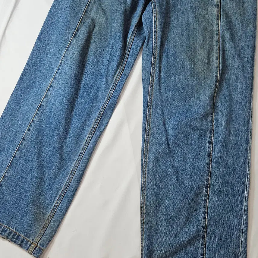 [BUNJANG] IEY Pin-tuck Wide Denim Pants / IEY 이에이 핀턱 와이드 데님팬츠 데미지 진 청바지 L 3사이즈