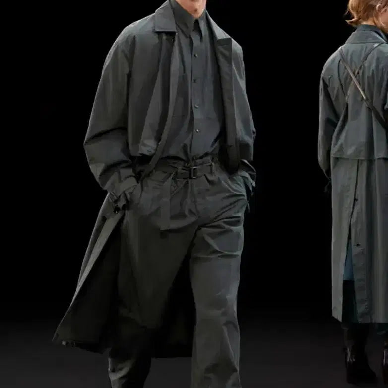[BUNJANG] Uniqlo U Double Trench Coat Dark Green 3XL / 유니클로 유니클로U 더블 트렌치코트 다크그린 3XL