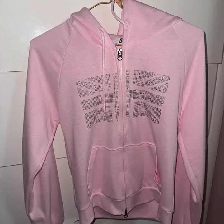 [BUNJANG] HBD Pink Hoodie Zip-up / 히피디피 핑크 후드집업
