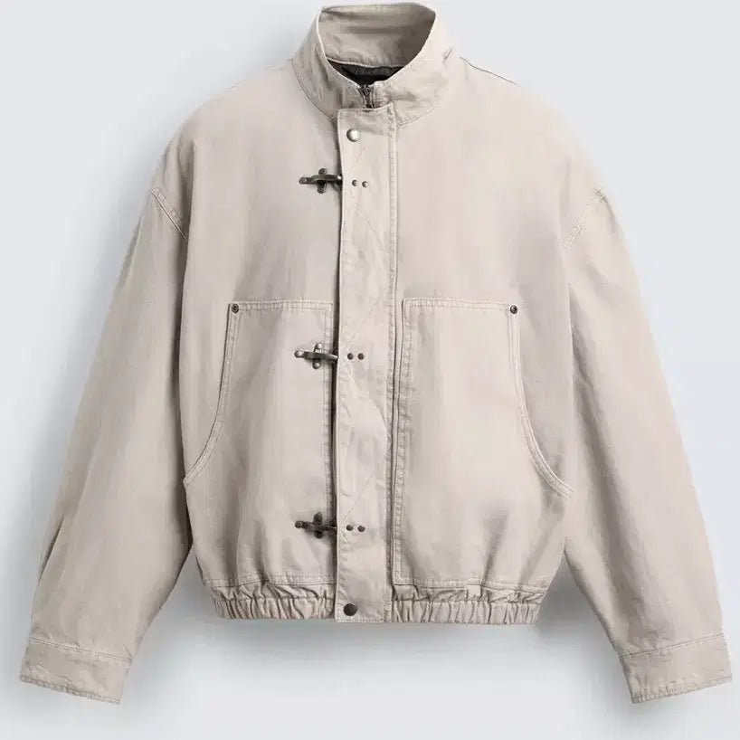 [BUNJANG] Zara Alamares Cropped Fit Jacket Cream XL / 자라 알라마레스 크롭핏 재킷 크림 XL