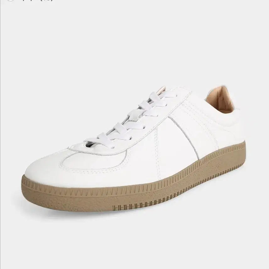 [BUNJANG] Sapatos German Army Sneakers White Leather / 슈펜 화이트 독일군 스니커즈