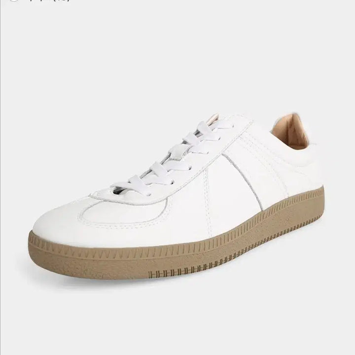 [BUNJANG] Sapatos German Army Sneakers White Leather / 슈펜 화이트 독일군 스니커즈
