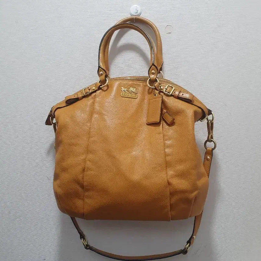 [BUNJANG] Coach Leather Tote Shoulder Bag / 코치 가죽 토트백 숄더백 브라운