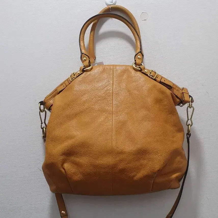 [BUNJANG] Coach Leather Tote Shoulder Bag / 코치 가죽 토트백 숄더백 브라운