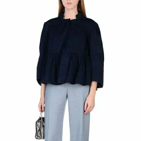 [SOLD OUT] 명품 dries van noten 드리스반노튼 코튼리넨 페플럼 크롭 자켓