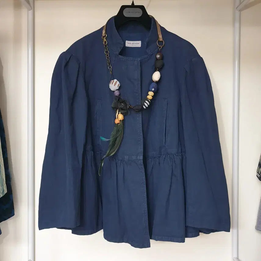 [SOLD OUT] 명품 dries van noten 드리스반노튼 코튼리넨 페플럼 크롭 자켓