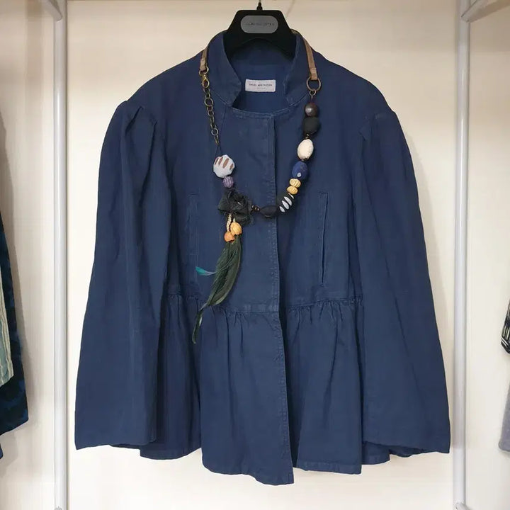 [SOLD OUT] 명품 dries van noten 드리스반노튼 코튼리넨 페플럼 크롭 자켓