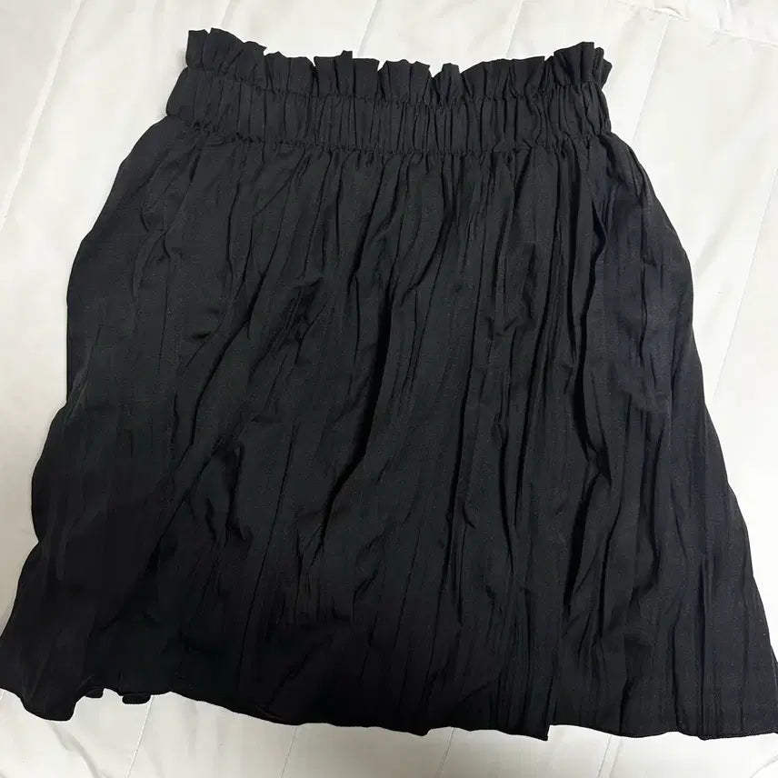 [BUNJANG] wave pleats skirt black / wave pleats skirt black