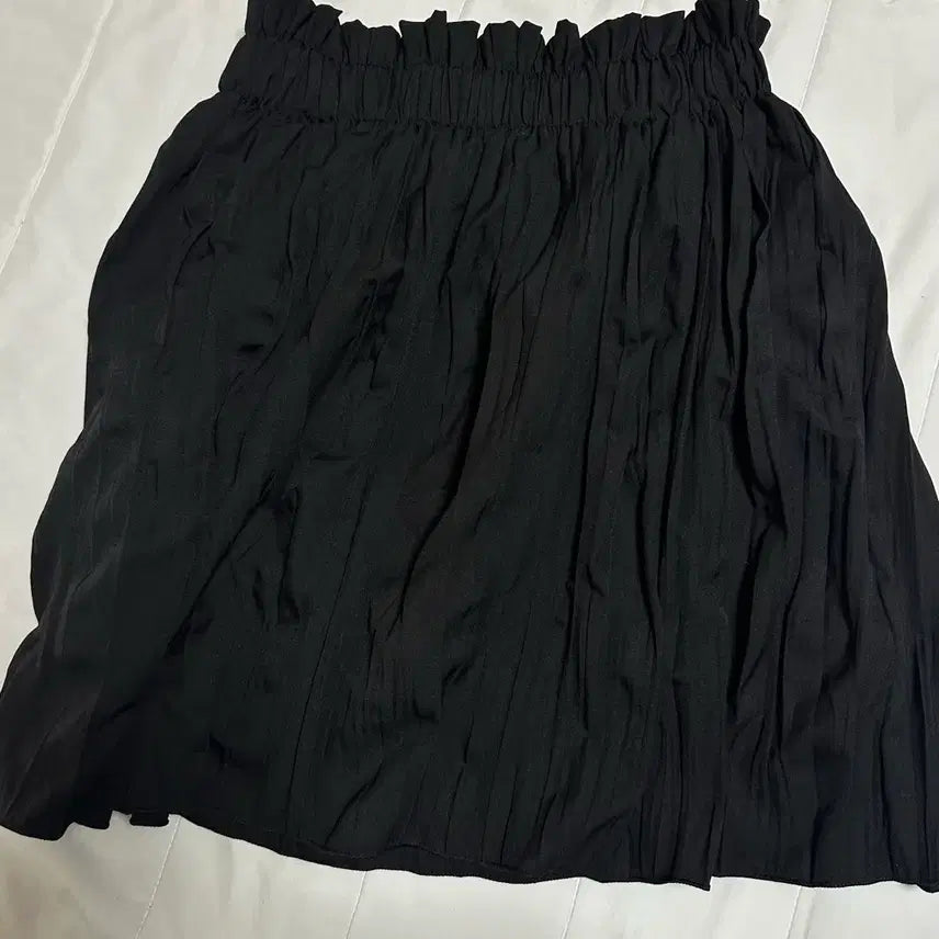 [BUNJANG] wave pleats skirt black / wave pleats skirt black