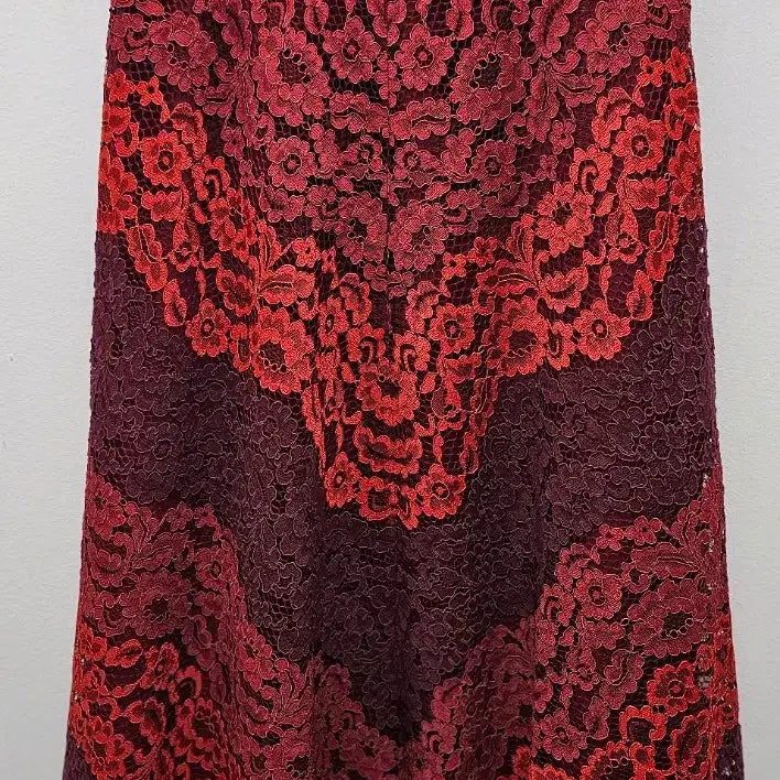 [BUNJANG] Sandro Lace A-Line Skirt / 산드로(Sandro)레드/버건디 레이스 A라인 스커트