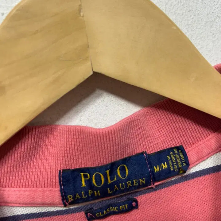 [BUNJANG] Polo Ralph Lauren Striped Short Sleeve Polo Shirt M / 폴로 랄프로렌 스트라이프 반팔 카라티 M