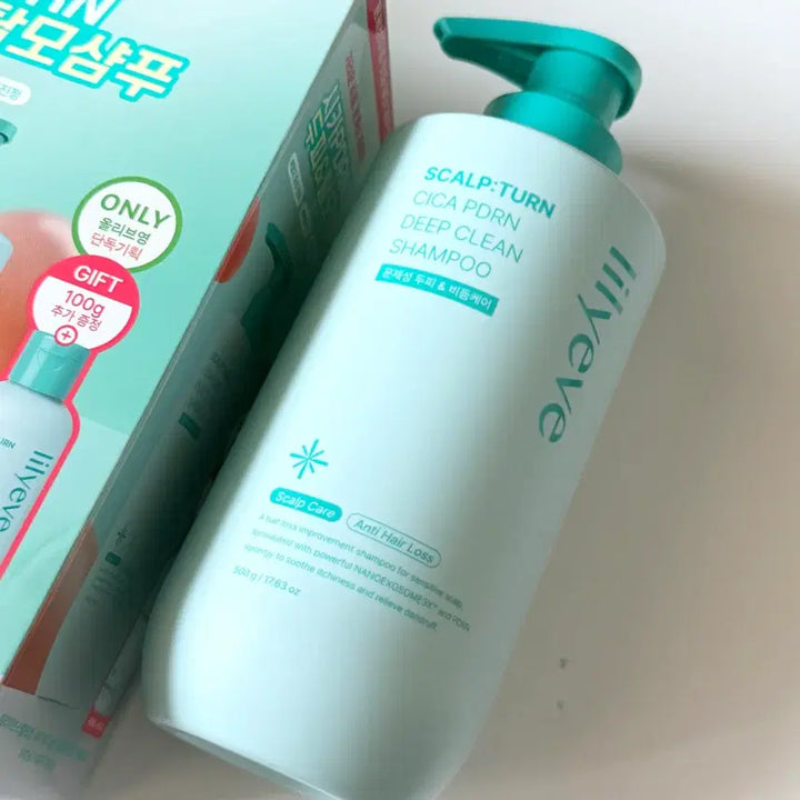 [BUNJANG] LILIIEV Scalptone Cica PDRN Deep Clean Shampoo 500g / 릴리이브 스칼프턴 시카 PDRN 딥클린 샴푸 500g 1개