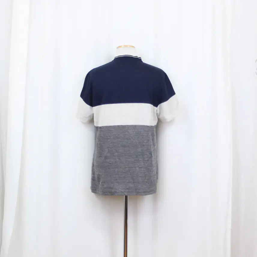 [SOLD OUT] [정품] 빈폴 남성 린넨 차이나카라 반팔 티셔츠 (105) 상상샵