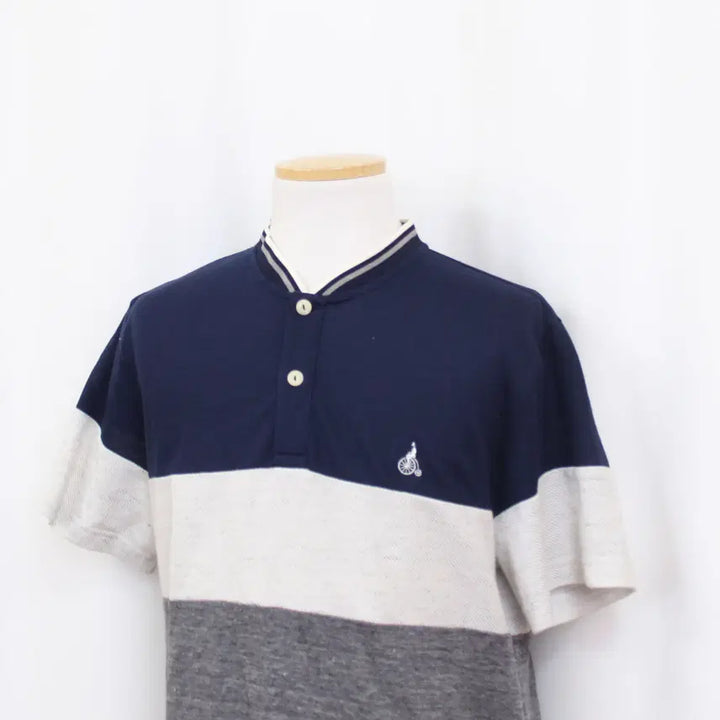 [SOLD OUT] [정품] 빈폴 남성 린넨 차이나카라 반팔 티셔츠 (105) 상상샵