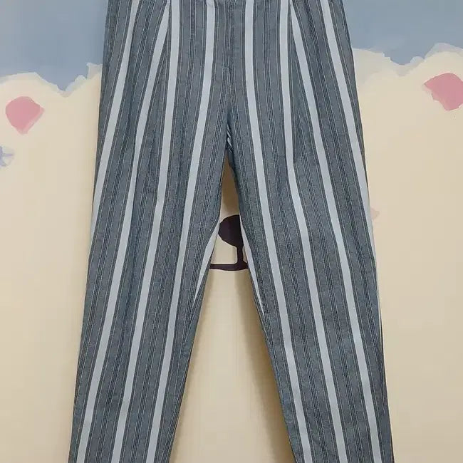 [BUNJANG] Bernice Single Pleat Stripe Cotton Pants / (36) 베르니스 원턱 스트라이프 면바지