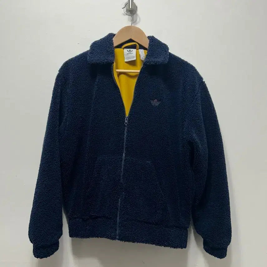 [SOLD OUT] 아디다스 네이비 뽀글이 플리스 자켓 오리지날 크롭 XS