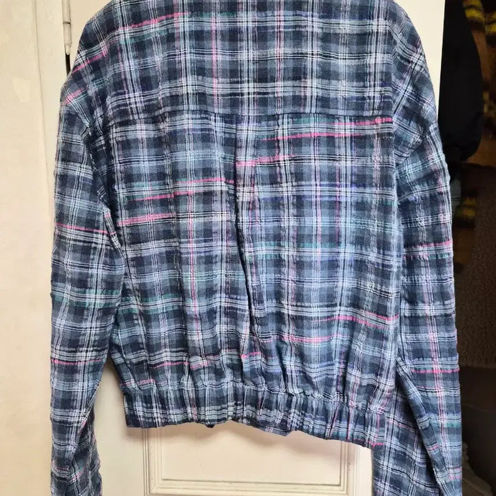 [BUNJANG] Blue Check Crop Shirt / 블루 체크 크롭 셔츠