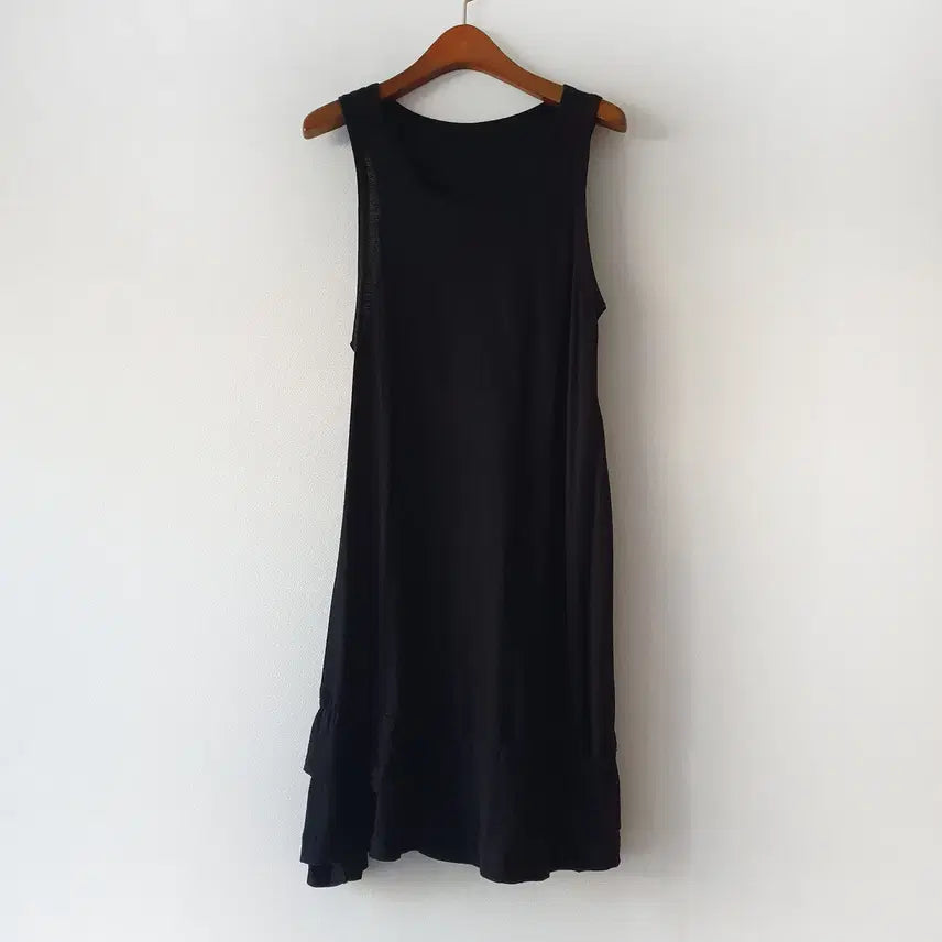 [BUNJANG] Ys Yohji Yamamoto Asymmetric Cotton Jersey Sleeveless Black Dress / Ys 요지야마모토 언발란스 코튼 저지 슬리브리스 블랙 원피스 드레스