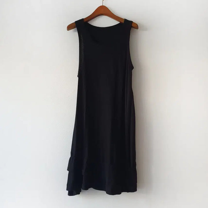 [BUNJANG] Ys Yohji Yamamoto Asymmetric Cotton Jersey Sleeveless Black Dress / Ys 요지야마모토 언발란스 코튼 저지 슬리브리스 블랙 원피스 드레스