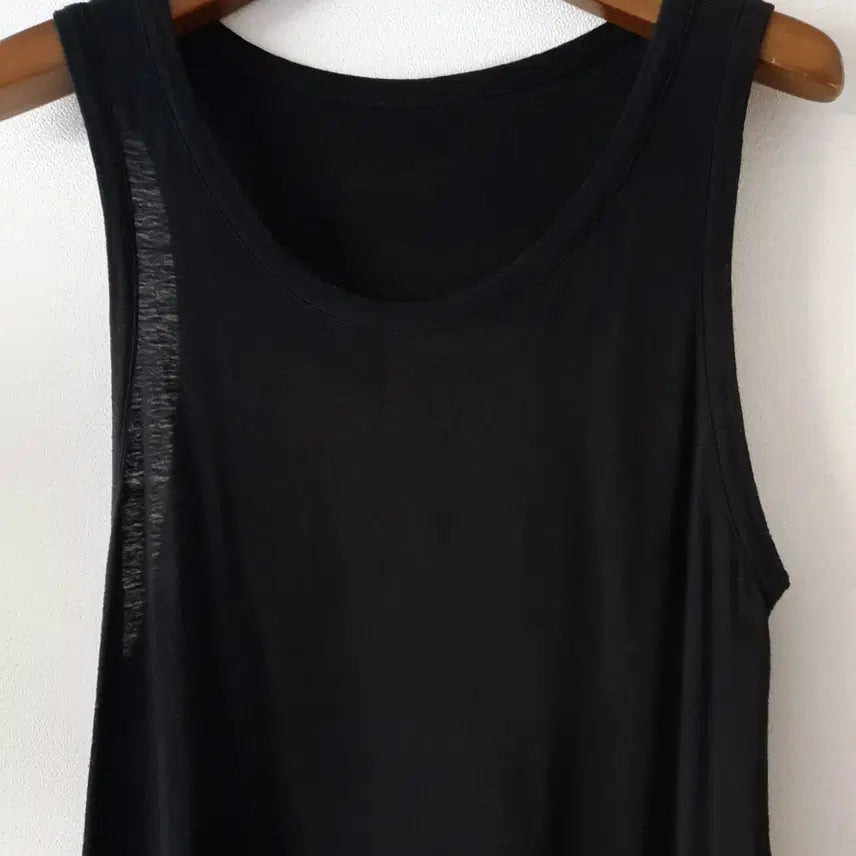 [BUNJANG] Ys Yohji Yamamoto Asymmetric Cotton Jersey Sleeveless Black Dress / Ys 요지야마모토 언발란스 코튼 저지 슬리브리스 블랙 원피스 드레스