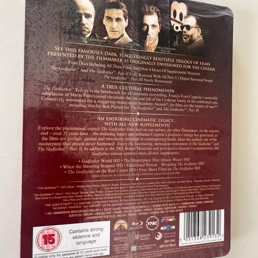 [BUNJANG] The Godfather (Coppola Restoration) Blu-ray Steelbook / (미개봉)대부 블루레이 스틸북 (코폴라 복원)