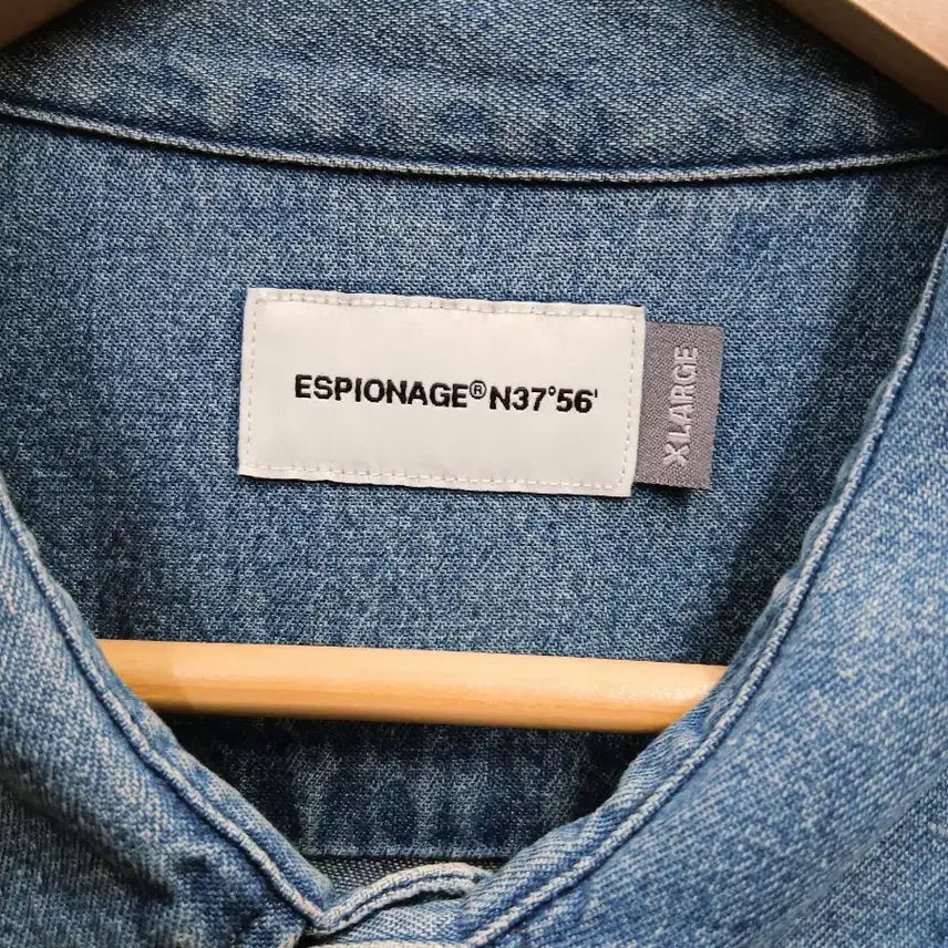 [BUNJANG] Espionage Oversized Denim Shirt XL / 에스피오나지 오버핏 데님 셔츠 XL