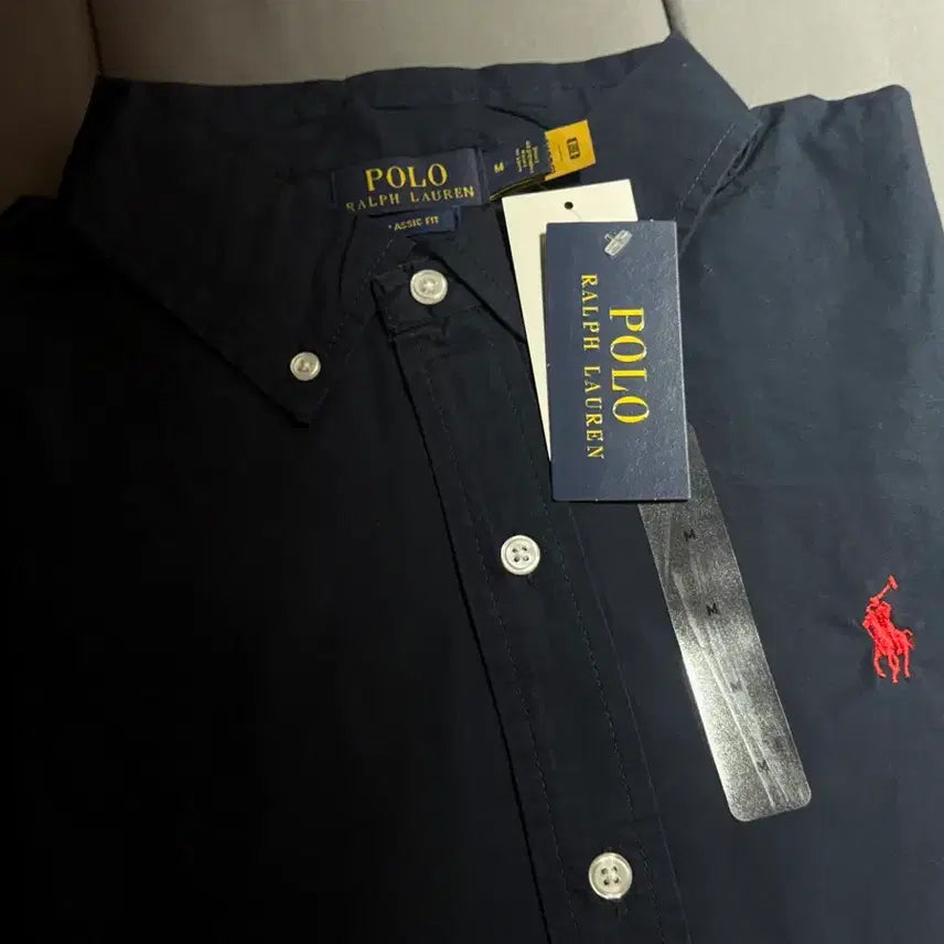 [BUNJANG] Polo Ralph Lauren Classic Fit Poplin Shirt Navy Jacket / 폴로 랄프로렌 클래식핏 포플린 셔츠 네이비 새상품 코튼 자켓