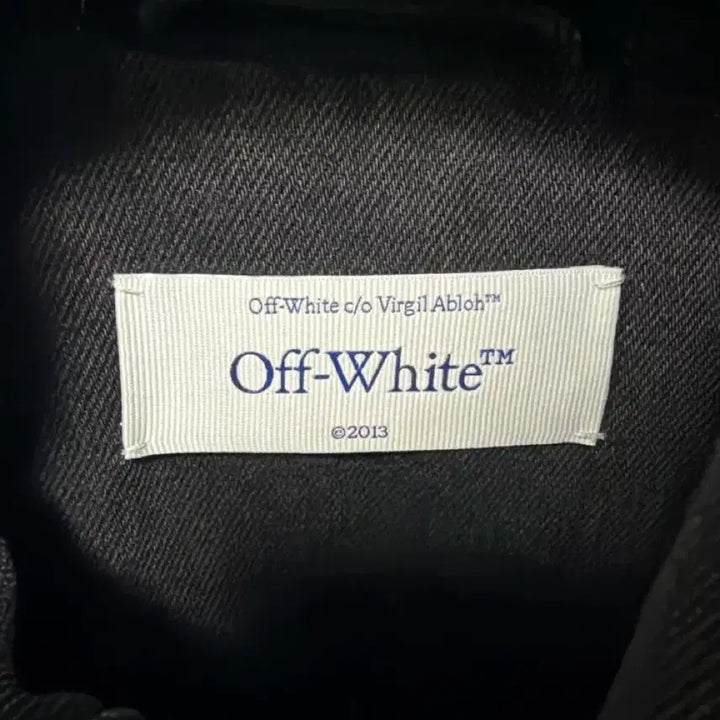[BUNJANG] Off-White Black Denim Hooded Jacket / 오프화이트 블랙 데님 후드 자켓