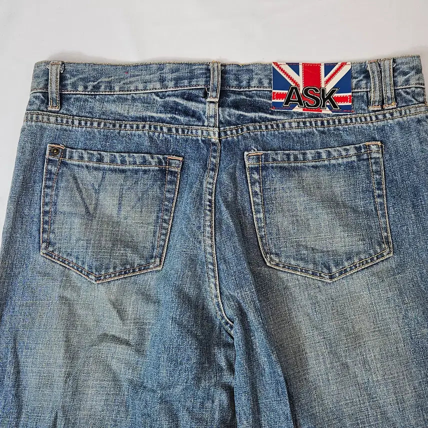 [BUNJANG] ASK Painting Washing Denim Pants Patch Jeans Y2K Vintage Size 32 / ask 페인팅 워싱 데님팬츠 진 패치 청바지 Y2K 빈티지 32
