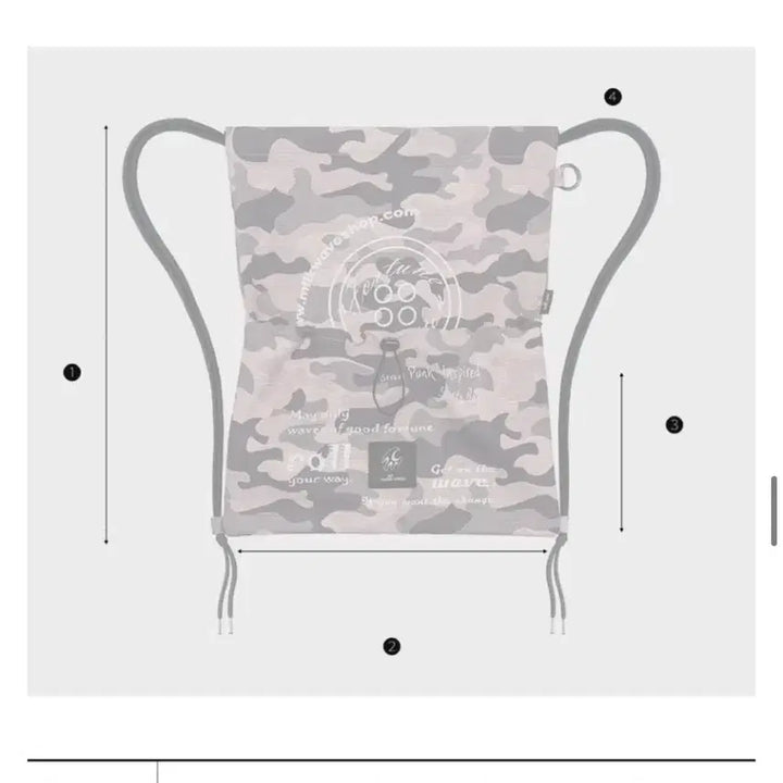 [SOLD OUT] 밀크웨이브 핑크 카모 스트링 백팩 짐색