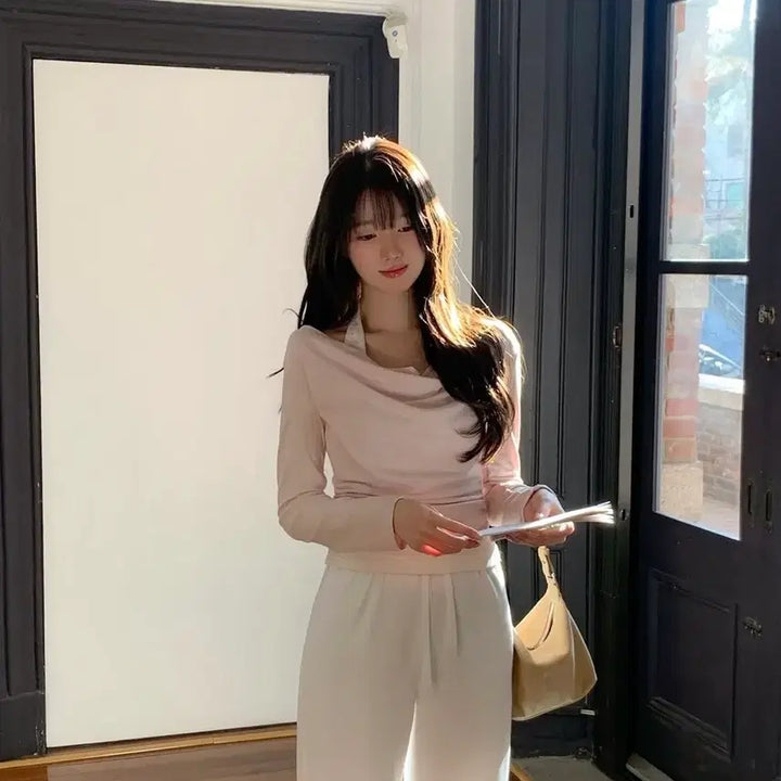 [BUNJANG] Revoir Ballet Set Halter Layered Top / [새상품] 르브아 revoir ballet set 홀터 레이어드티