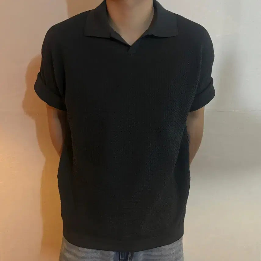 [BUNJANG] 8seconds Dark Gray Short Sleeve Polo T-Shirt L / 에잇세컨즈 다크그레이 반팔카라티 L / 세탁완료
