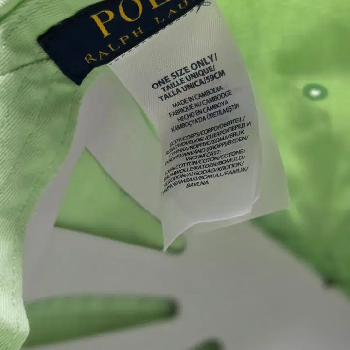 [BUNJANG] Polo Ralph Lauren Fluorescent Green Cotton Cap (Unworn) / 폴로 볼캡 형광그린 (미착용)