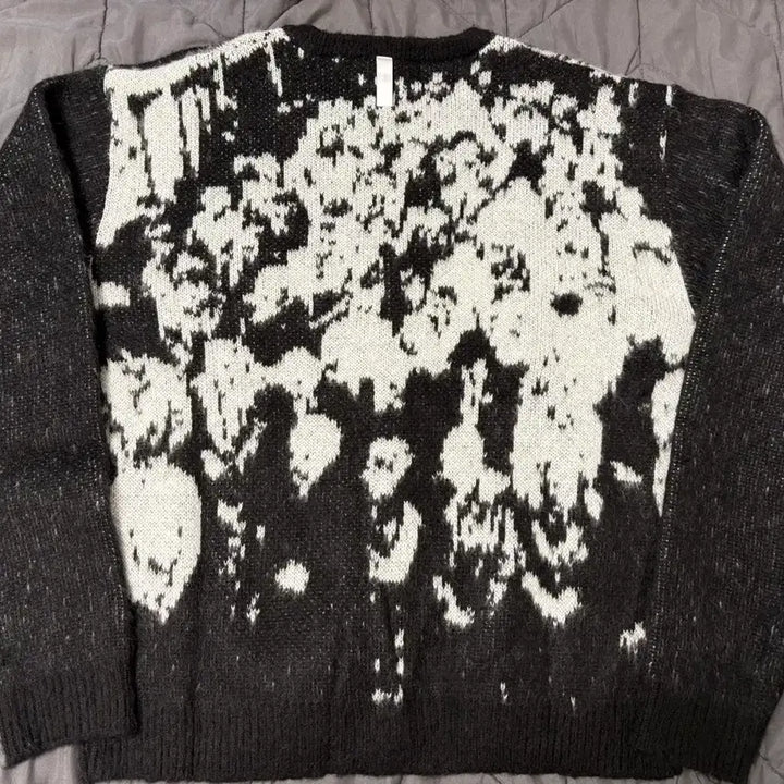 [BUNJANG] Nomoremanual Black Pattern Cardigan M / 노매뉴얼 헤어리 가디건