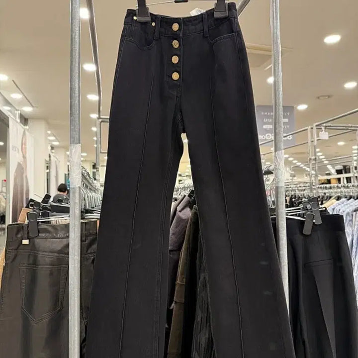 [BUNJANG] Object Black Denim Pants / 오브제 블랙 데님팬츠