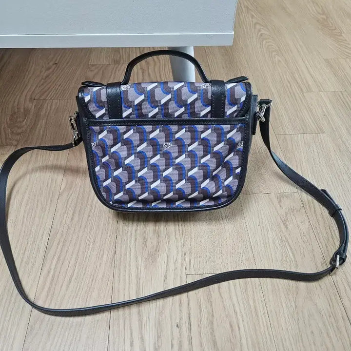 [BUNJANG] Rosa.K Teton Monogram Satchel Bag Oak Blue / 로사케이 티톤 모노그램 사첼백