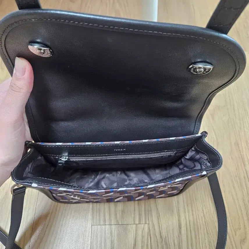 [BUNJANG] Rosa.K Teton Monogram Satchel Bag Oak Blue / 로사케이 티톤 모노그램 사첼백