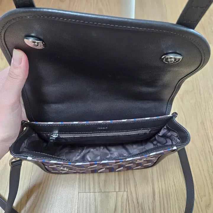 [BUNJANG] Rosa.K Teton Monogram Satchel Bag Oak Blue / 로사케이 티톤 모노그램 사첼백