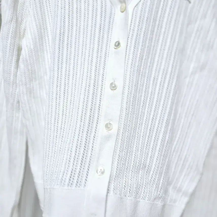 [SOLD OUT] 라코스테 화이트 브이넥 가디건