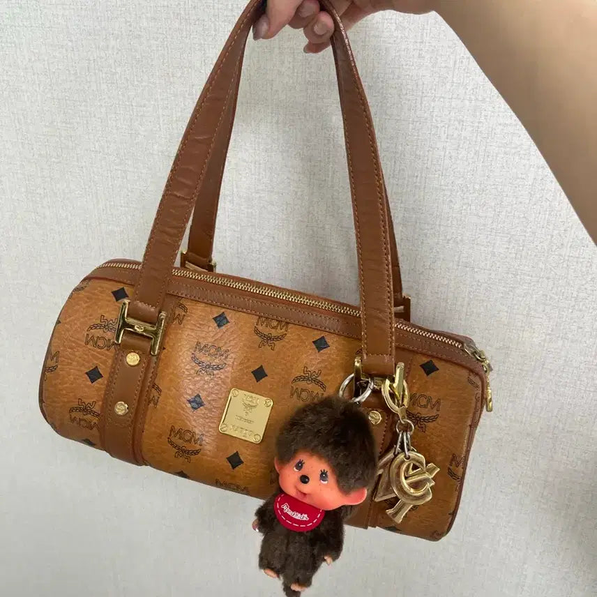 [BUNJANG] MCM Visetos Barrel Shoulder Bag / MCM 비세토스 원통백 숄더백 가방