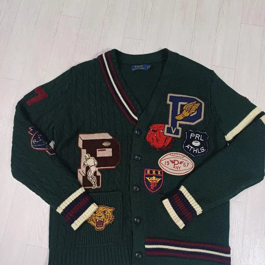 [BUNJANG] Polo Ralph Lauren 50th Anniversary Patch Wool Cardigan / 폴로 랄프로렌 50주년 패치 울 가디건 L사이즈