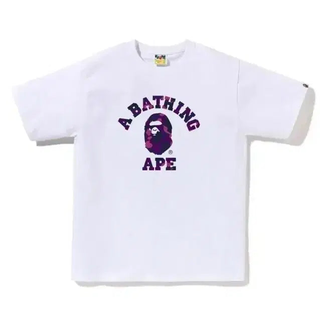 [BUNJANG] BAPE Color Camo College T-shirt / 베이프 컬러 카모 컬리지 반팔티