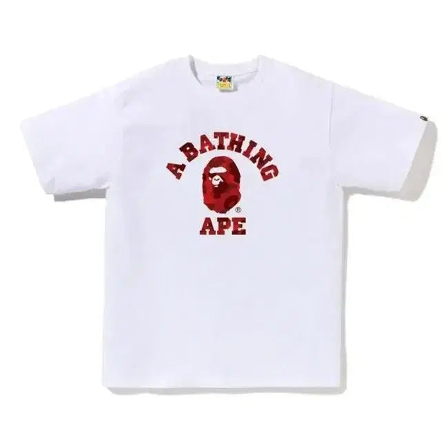 [BUNJANG] BAPE Color Camo College T-shirt / 베이프 컬러 카모 컬리지 반팔티