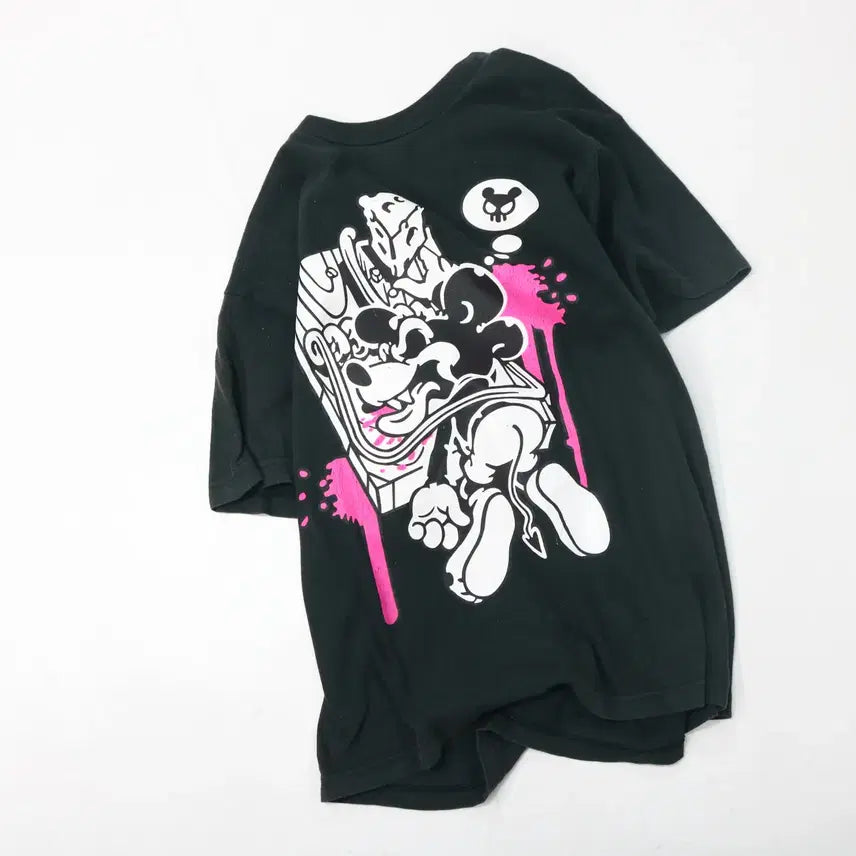 [BUNJANG] Vintage Mickey Mouse Graphic T-shirt (M) / 빈티지 그래픽 미키마우스 래빗 디테일 반팔 티셔츠 (M)