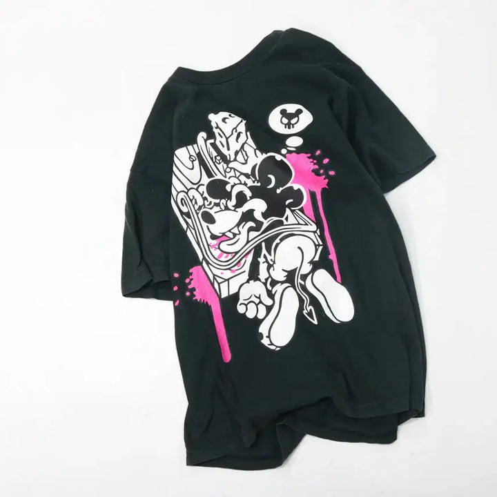 [BUNJANG] Vintage Mickey Mouse Graphic T-shirt (M) / 빈티지 그래픽 미키마우스 래빗 디테일 반팔 티셔츠 (M)