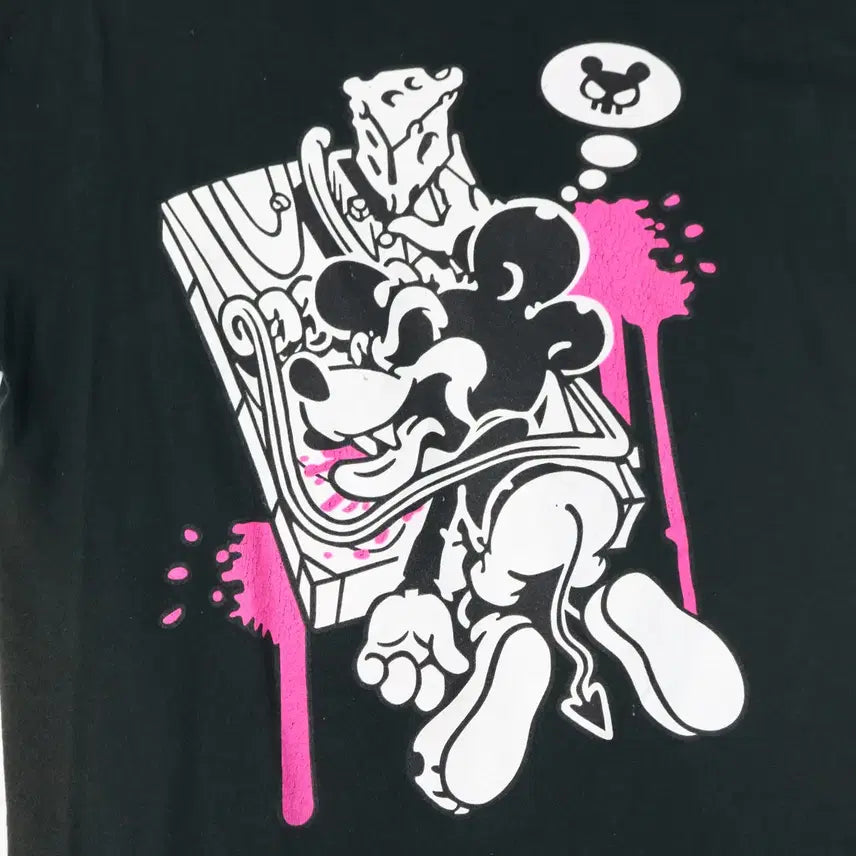[BUNJANG] Vintage Mickey Mouse Graphic T-shirt (M) / 빈티지 그래픽 미키마우스 래빗 디테일 반팔 티셔츠 (M)